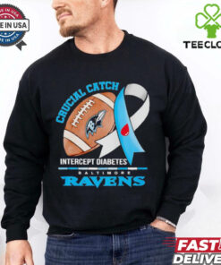 Baltimore Ravens crucial catch intercept diabetes hoodie, sweater, longsleeve, shirt v-neck, t-shirt