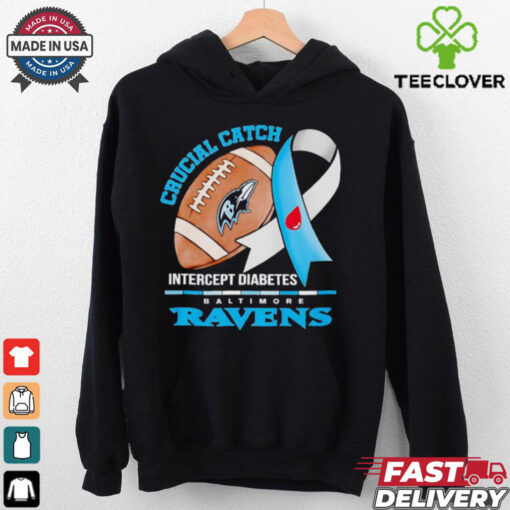 Baltimore Ravens crucial catch intercept diabetes hoodie, sweater, longsleeve, shirt v-neck, t-shirt