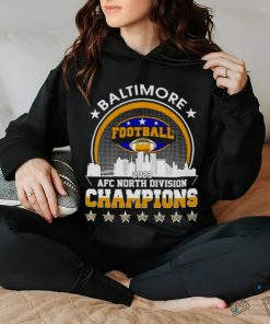 Baltimore Ravens football 2023 AFC North Division Champions skyline shirt