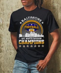 Baltimore Ravens football 2023 AFC North Division Champions skyline shirt
