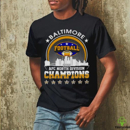 Baltimore Ravens football 2023 AFC North Division Champions skyline shirt