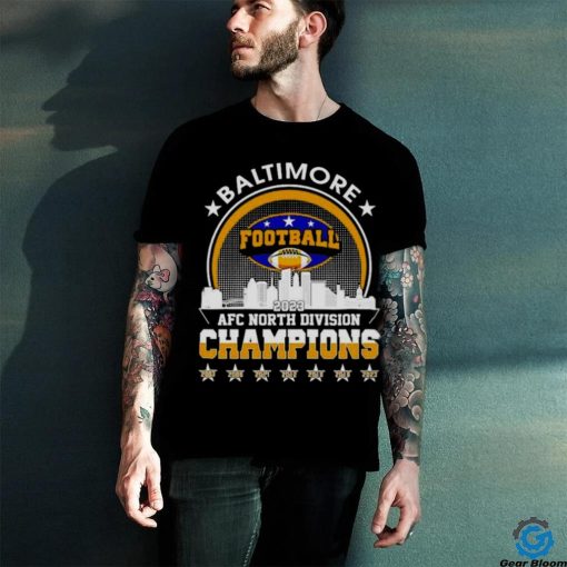 Baltimore Ravens football 2023 AFC North Division Champions skyline shirt