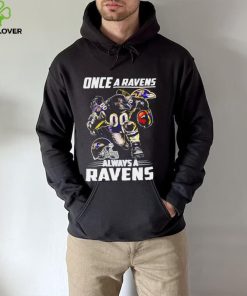 Baltimore Ravens football once a Ravens always a Ravens helmet mascot hoodie, sweater, longsleeve, shirt v-neck, t-shirt