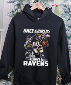 Baltimore Ravens football once a Ravens always a Ravens helmet mascot hoodie, sweater, longsleeve, shirt v-neck, t-shirt