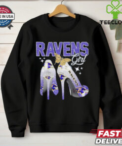 Baltimore Ravens girl high heels shirt