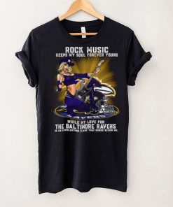 Baltimore Ravens rock music keep my soul forever young shirt