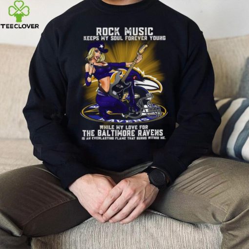 Baltimore Ravens rock music keep my soul forever young hoodie, sweater, longsleeve, shirt v-neck, t-shirt