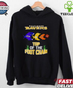Baltimore Ravens Top of the Foot Chain Shirt, featuring a stylish design showcasing the team’s logo and a bold graphic of a chain, symbolizing strength and unity. Perfect for fans supporting the Ravens in a trendy, eye-catching style.
