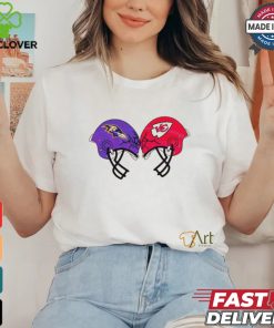 Baltimore Ravens vs Kansas City Chiefs helmet smashing shirt