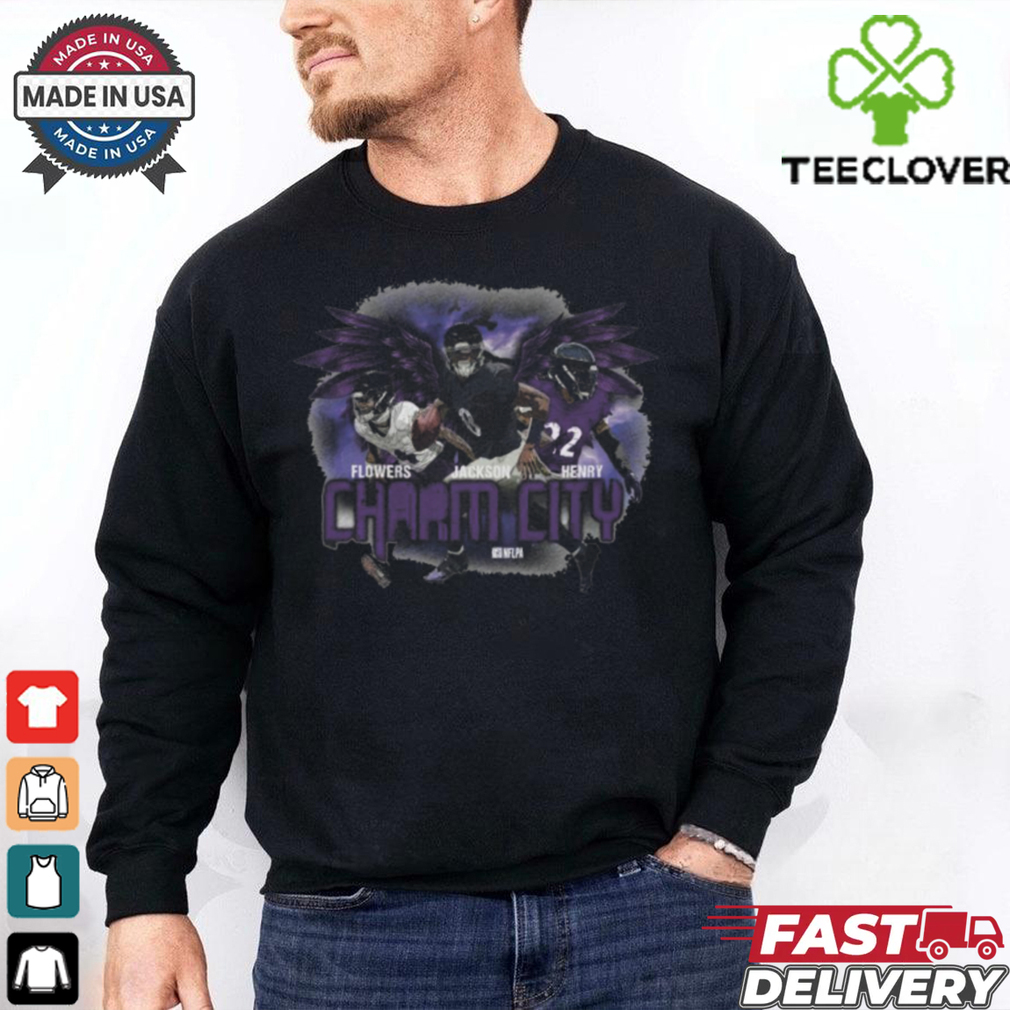 Baltimore football charm city trio shirt Baltimore football charm city trio shirt
