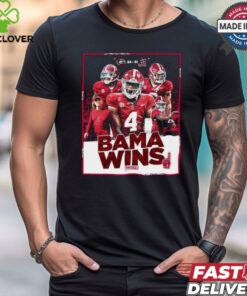 Bama Wins Alabama Crimson Tide 41 – 34 Georgia Bulldogs Alabama Survives In Tuscaloosa Poster t hoodie, sweater, longsleeve, shirt v-neck, t-shirt