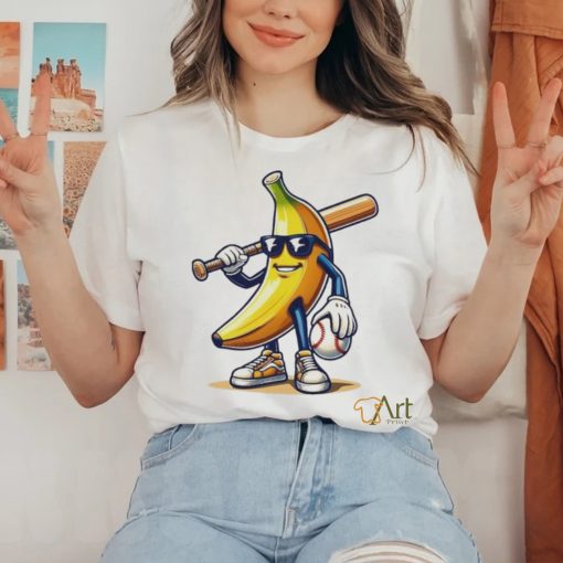Banana Baseball Lover Cool Game Shirt