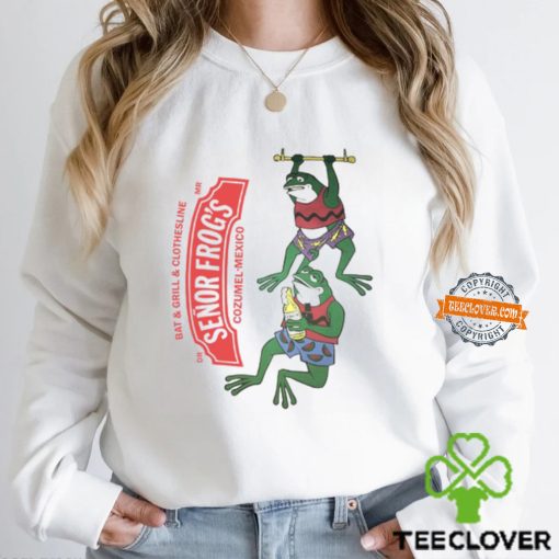 Bar And Grill And Clothesline Senor Frog’s Cozumel Mexico t shirt