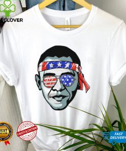 Barack Obama Usa Glasses Bandana Patriotic Proud Democrat T Shirt