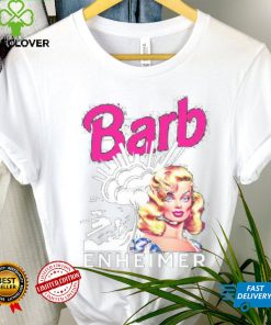 Barbenheimer Barbie Oppenheimer 2023 Pink And White Shirt 1 Barbenheimer Barbie Oppenheimer 2023 Pink And White Shirt