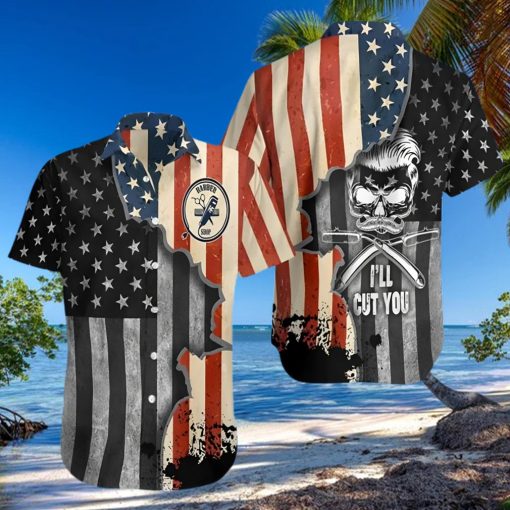 Barber American Flag Hawaiian Shirt
