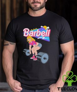 Barbie lifting barbell shirt