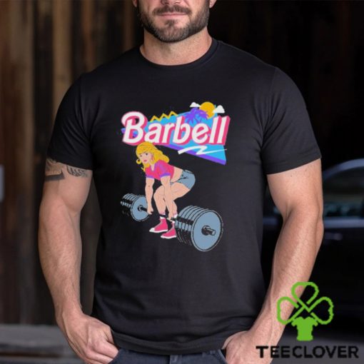 Barbie lifting barbell shirt