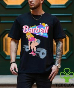 Barbie lifting barbell shirt