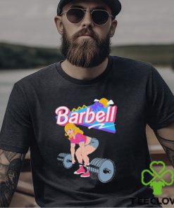Barbie lifting barbell shirt