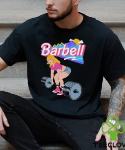 Barbie lifting barbell shirt