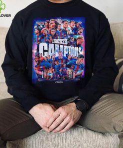 Barcelona FC LLiga 2023 Campions poster shirt