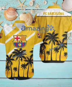 Barcelona FC Logo Button Down Hawaiian Shirt Hip Summer Trend