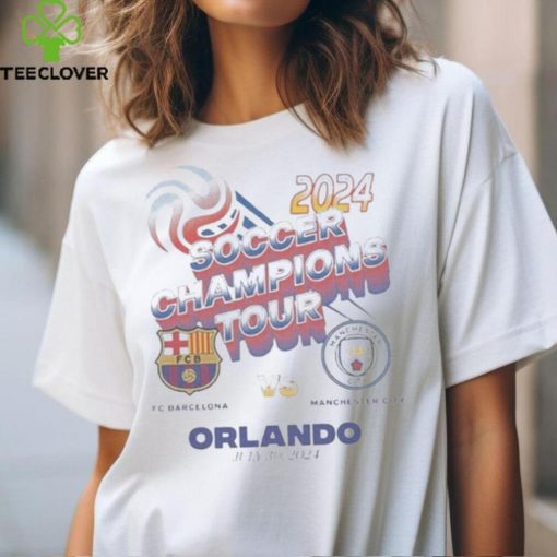 Barcelona X Manchester City Match up Orlando July 30, 2024 T hoodie, sweater, longsleeve, shirt v-neck, t-shirt