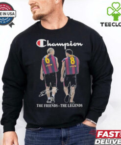 Barcelona Xavi Iniesta Champions The Friends The Legends shirt