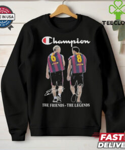 Barcelona Xavi Iniesta Champions The Friends The Legends hoodie, sweater, longsleeve, shirt v-neck, t-shirt