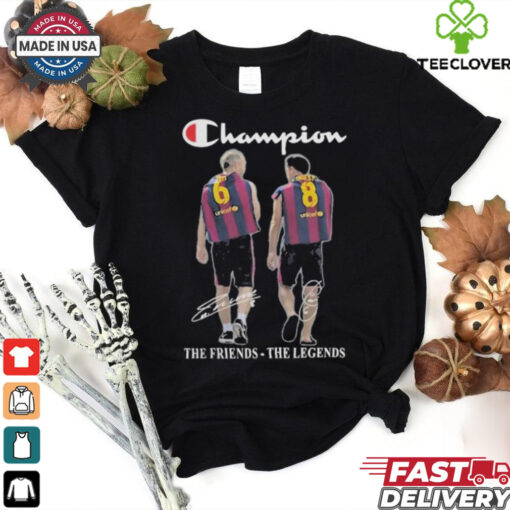 Barcelona Xavi Iniesta Champions The Friends The Legends hoodie, sweater, longsleeve, shirt v-neck, t-shirt