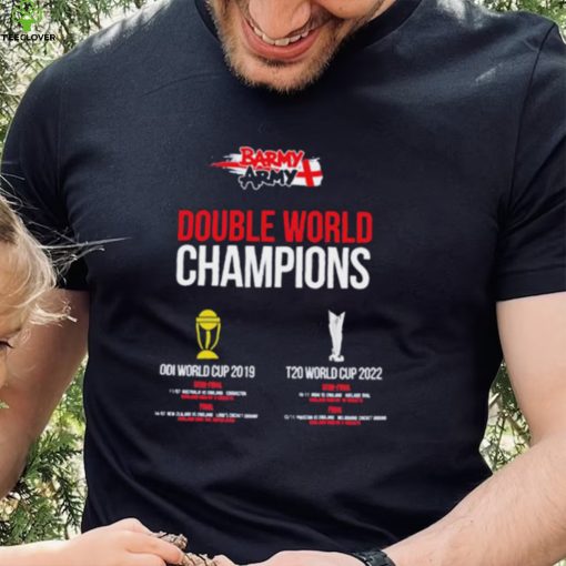 Barmy Army Double World Champions ODI World Cup 2019 And T20 World Cup 2022 Shirt