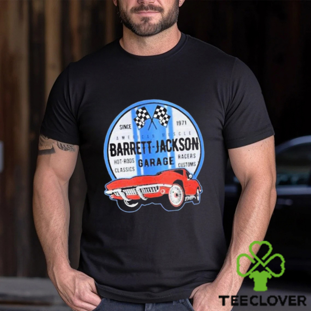 Barrett Jackson garage racers customs hot rod classics t shirt Barrett Jackson garage racers customs hot rod classics t shirt