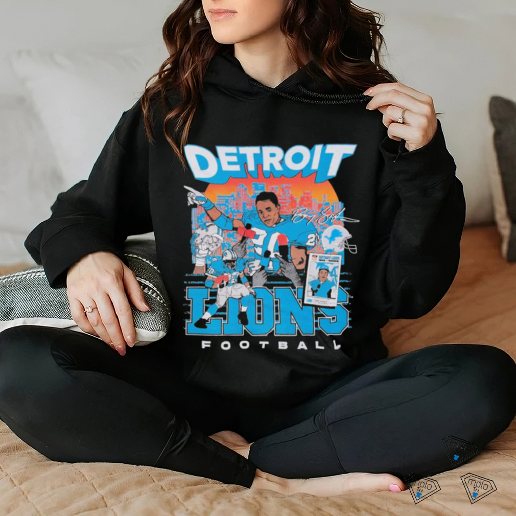 Barry Sanders 20 Detroit Lions Signature T-Shirt - TeeNavi