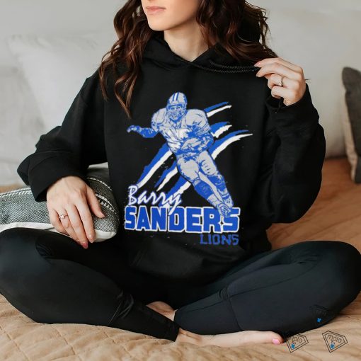 Barry Sanders Detroit Lions football cartoon hoodie, sweater, longsleeve, shirt v-neck, t-shirt