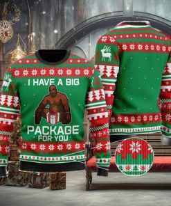 Barry Wood Christmas Sweater Big Black Guy I Have A Package For You Wool Ugly Sweatshirt