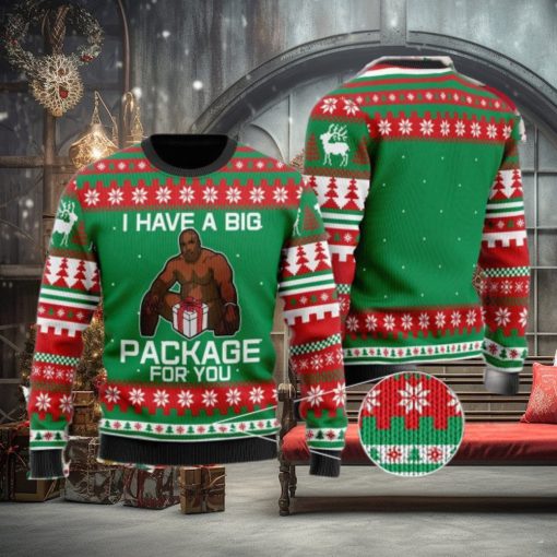 Barry Wood Christmas Sweater Big Black Guy I Have A Package For You Wool Ugly Sweatshirt