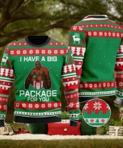 Barry Wood Christmas Sweater Big Black Guy I Have A Package For You Wool Ugly Sweatshirt