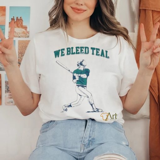 Barstool U We Bleed Teal New T Shirt