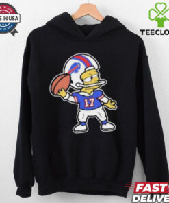 Bart Simpson Josh Allen Buffalo Bills player helmet t shirt