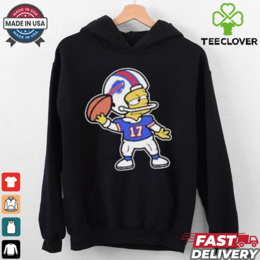 Bart Simpson Josh Allen Buffalo Bills player helmet t shirt