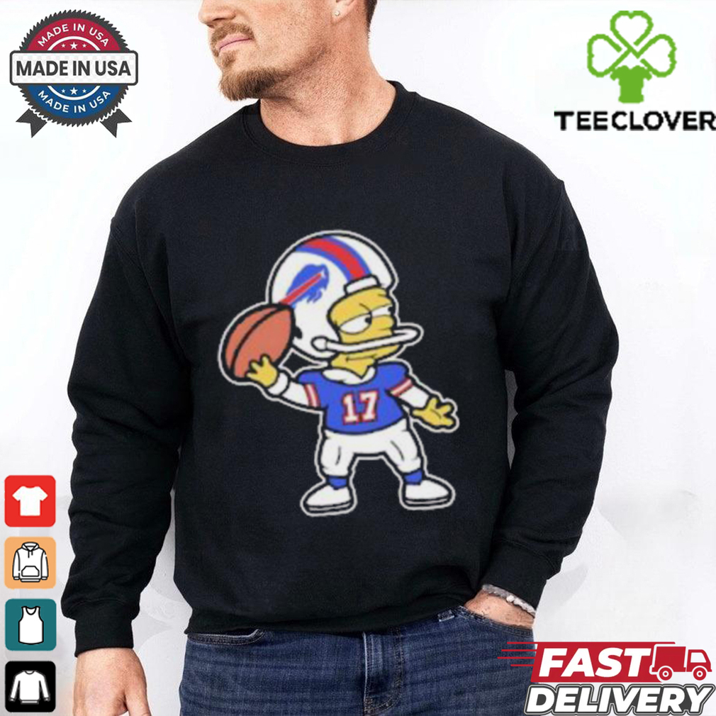 Bart Simpson Josh Allen Buffalo Bills player helmet t shirt Bart Simpson Josh Allen Buffalo Bills player helmet t shirt