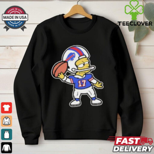 Bart Simpson Josh Allen Buffalo Bills player helmet t shirt