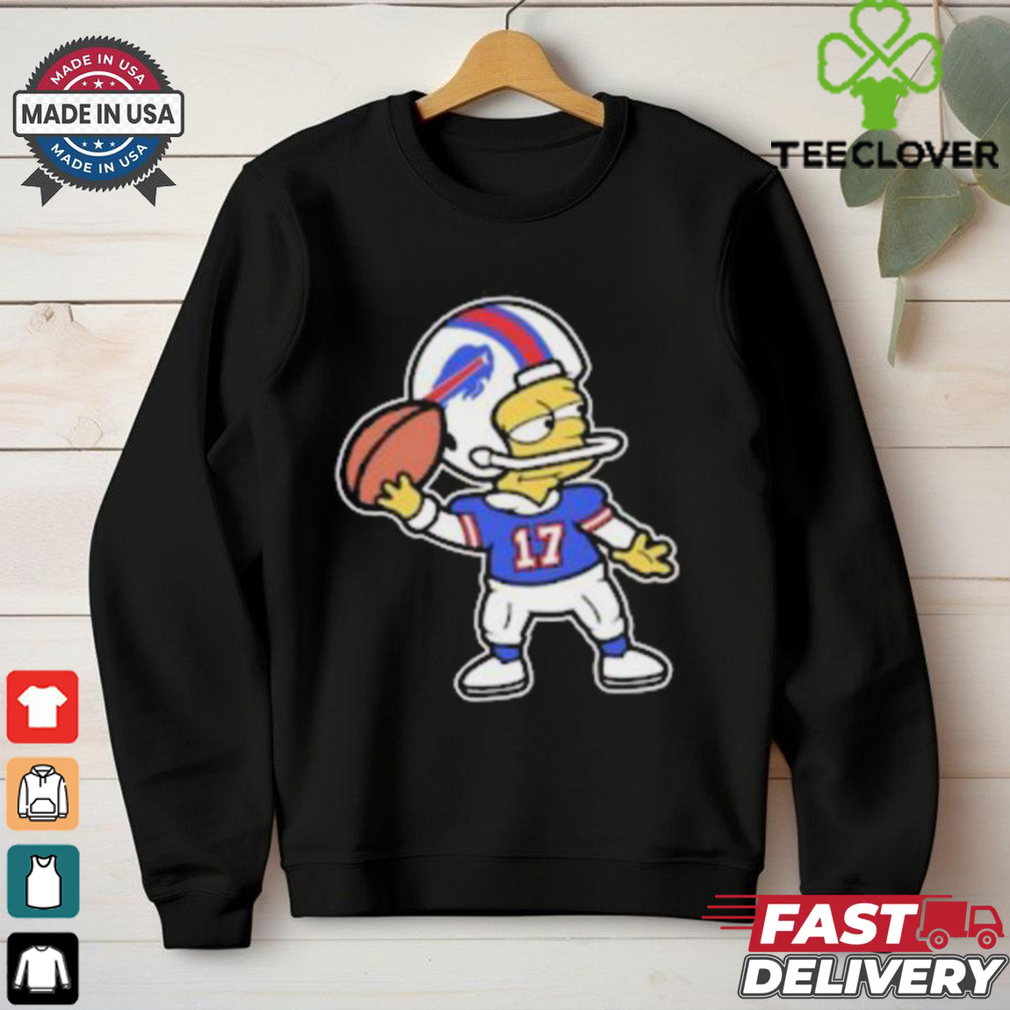 Bart Simpson Josh Allen Buffalo Bills player helmet t shirt Bart Simpson Josh Allen Buffalo Bills player helmet t shirt