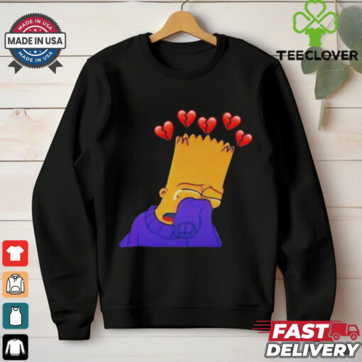 Bart Simpson sad cartoon vintage shirt