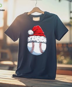 Base Wearing Noel Hat Christmas Baseball Classic T Shirt