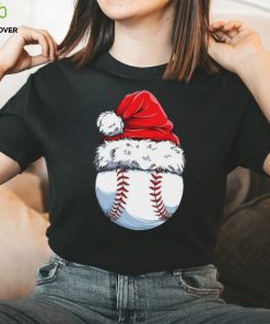 Base Wearing Noel Hat Christmas Baseball Classic T Shirt