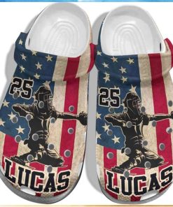 Baseball 4th of July Usa Flag Crocs
