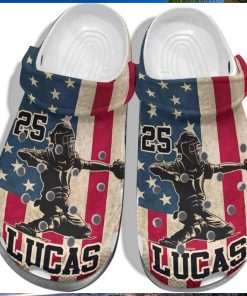 Baseball 4th of July Usa Flag Crocs
