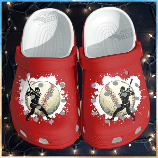 Baseball Batter Player Crocs Birthday Gift For Men Women